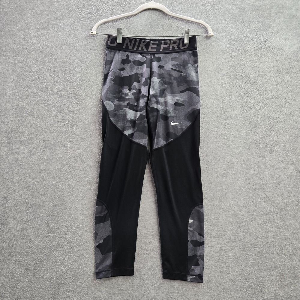 Nike Pro Women Activewear Pants M Black Camouflage Performance Legging